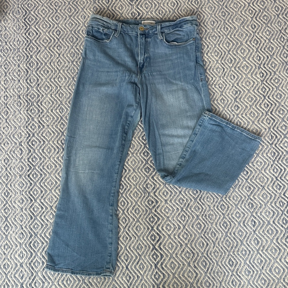 Frame Denim Light Blue Le Crop Mini Jeans